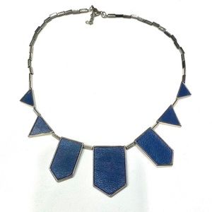 House of Harlow 1960 Blue Station Necklace